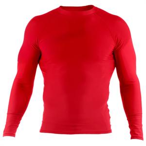Clinch Gear Basic Red Rashguard - Long Sleeve